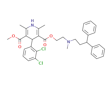 4-(2,3-Dichloro-phenyl)-2,6-dimethyl-1,4-dihydro-pyridine-3,5-dicarboxylic acid 3-{2-[(3,3-diphenyl-propyl)-methyl-amino]-ethyl} ester 5-methyl ester