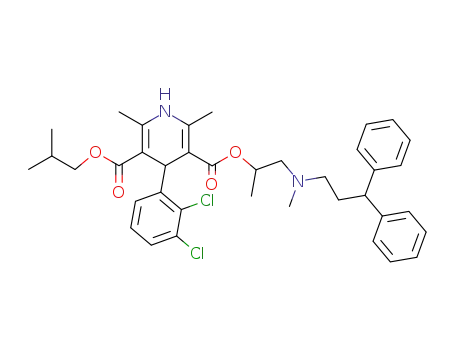4-(2,3-Dichloro-phenyl)-2,6-dimethyl-1,4-dihydro-pyridine-3,5-dicarboxylic acid 3-{2-[(3,3-diphenyl-propyl)-methyl-amino]-1-methyl-ethyl} ester 5-isobutyl ester