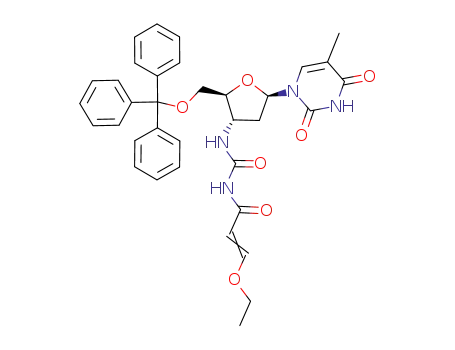 1-((E)-3-Ethoxy-acryloyl)-3-[(2S,3S,5R)-5-(5-methyl-2,4-dioxo-3,4-dihydro-2H-pyrimidin-1-yl)-2-trityloxymethyl-tetrahydro-furan-3-yl]-urea