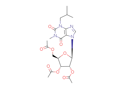 Acetic acid (2R,3R,4R,5R)-4-acetoxy-5-acetoxymethyl-2-(3-isobutyl-1-methyl-2,6-dioxo-1,2,3,6-tetrahydro-purin-7-yl)-tetrahydro-furan-3-yl ester