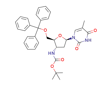 [(2S,3S,5R)-5-(5-Methyl-2,4-dioxo-3,4-dihydro-2H-pyrimidin-1-yl)-2-trityloxymethyl-tetrahydro-furan-3-yl]-carbamic acid tert-butyl ester