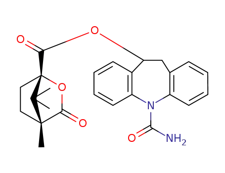 4,7,7-trimethyl-3-oxo-2-oxa-bicyclo[2.2.1]heptane-1-carboxylic acid 5-carbamoyl-10,11-dihydro-5H-dibenzo[b,f]azepin-10-yl ester