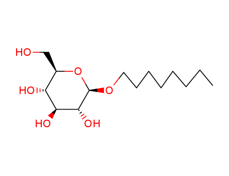29836-26-8,Octyl-beta-D-glucopyranoside,Glucopyranoside,octyl, b-D- (8CI);1-O-Octyl-b-D-glucopyranose;1-O-Octyl-b-D-glucopyranoside;1-O-n-Octyl-b-D-glucopyranoside;1-Octyl b-D-glucopyranoside;1-Octyl b-D-glucoside;1-n-Octyl b-D-glucopyranoside;BTB 11967;Octyl glucoside;Octyl b-D-glucoside;Octyl b-D-glycopyranoside;Octyl b-glucopyranoside;n-Octyl b-D-glucopyranoside;n-Octyl b-D-glucoside;b-D-Octyl glucoside;b-Octyl monoglucoside;