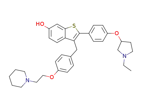 2-[4-(1-ethyl-pyrrolidin-3-yloxy)-phenyl]-3-[4-(2-piperidin-1-yl-ethoxy)-benzyl]-benzo[b]thiophen-6-ol