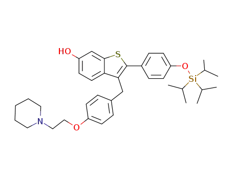 3-[4-(2-piperidin-1-yl-ethoxy)-benzyl]-2-(4-triisopropylsilanyloxy-phenyl)-benzo[b]thiophen-6-ol