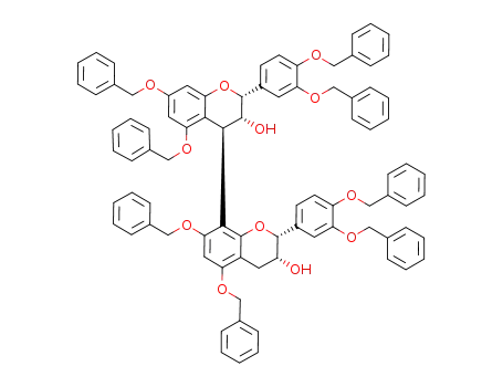 5,7,3',4'-tetra-O-benzyl-(-)-epicatechin-(4β,8)-[5,7,3',4'-tetra-O-benzyl-(-)-epicatechin]