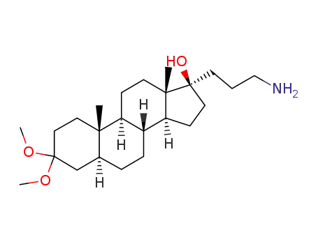 3,3-(dimethoxy)-17α-aminopropyl-17β-hydroxy-5α-androstan-3-one