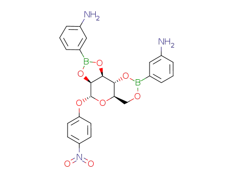 4'-nitrophenyl α-D-mannopyranoside-2,3,4,6-di-O-(3"-aminophenylboronate)