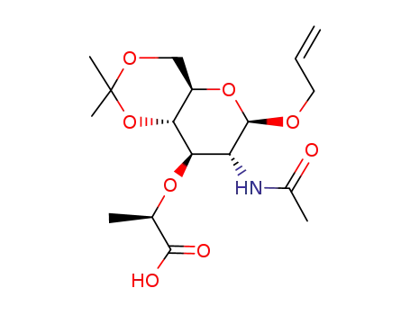 2-N-acetyl-1-β-O-allyl 4,6-O-isopropylidenemuramic acid
