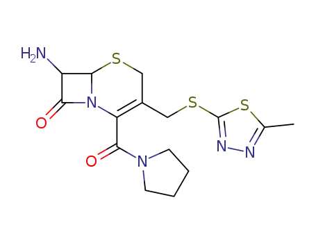 7-amino-3-(5-methyl-[1,3,4]thiadiazol-2-ylsulfanylmethyl)-2-(pyrrolidine-1-carbonyl)-5-thia-1-aza-bicyclo[4.2.0]oct-2-en-8-one