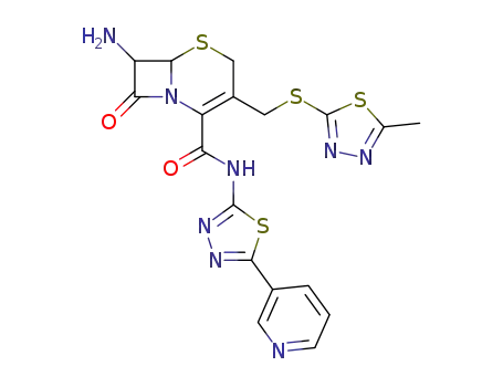 7-amino-3-(5-methyl-[1,3,4]thiadiazol-2-ylsulfanylmethyl)-8-oxo-5-thia-1-aza-bicyclo[4.2.0]oct-2-ene-2-carboxylic acid (5-pyridin-3-yl-[1,3,4]thiadiazol-2-yl)-amide