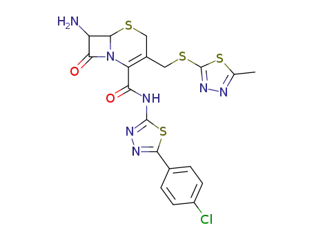 7-amino-3-(5-methyl-[1,3,4]thiadiazol-2-ylsulfanylmethyl)-8-oxo-5-thia-1-aza-bicyclo[4.2.0]oct-2-ene-2-carboxylic acid [5-(4-chloro-phenyl)-[1,3,4]thiadiazol-2-yl]-amide