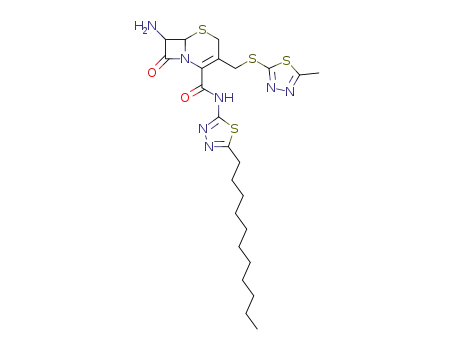 7-amino-3-(5-methyl-[1,3,4]thiadiazol-2-ylsulfanylmethyl)-8-oxo-5-thia-1-aza-bicyclo[4.2.0]oct-2-ene-2-carboxylic acid (5-undecyl-[1,3,4]thiadiazol-2-yl)-amide