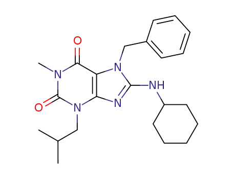 7-benzyl-8-cyclohexylamino-3-isobutyl-1-methyl-3,7-dihydro-purine-2,6-dione