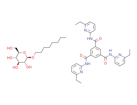 Benzene-1,3,5-tricarboxylic acid tris-[(6-ethyl-pyridin-2-yl)-amide]; compound with (2R,3S,4S,5R,6R)-2-hydroxymethyl-6-octyloxy-tetrahydro-pyran-3,4,5-triol