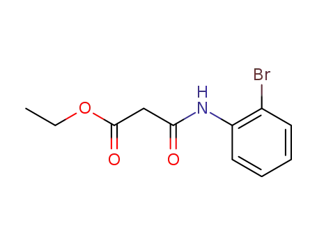 Molecular Structure of 880883-60-3 (Propanoic acid, 3-[(2-bromophenyl)amino]-3-oxo-, ethyl ester)