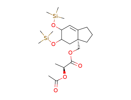 2-acetoxypropionic acid 5,6-bis(trimethyl-silanyloxy)-1,2,3,4,5,6-hexahydro-1H-inden-3a-yl methyl ester