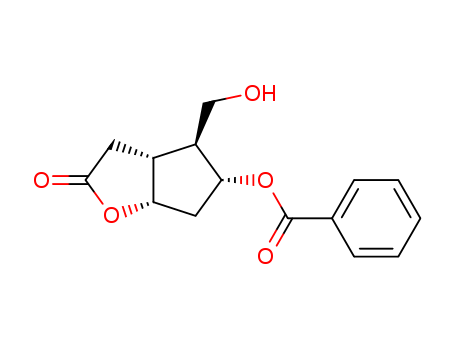 39746-00-4,(-)-Corey lactone benzoate,(3aR-(3aalpha,4alpha,5beta,6aalpha))-Hexahydro-4-(hydroxymethyl)-2-oxo-2H-cyclopenta(b)furan-5-yl benzoate;[(1S,3R,4R,5R)-4-(hydroxymethyl)-7-oxo-8-oxabicyclo[3.3.0]oct-3-yl] benzoate;Corey lactone benzoate;[3aR-(3aα,4α,5β,6aα)]-hexahydro-4-(hydroxymethyl)-2-oxo-2H-cyclopenta[b]furan-5-yl benzoate;5-(Benzoyloxy) hexahydro-4-(hydroxymethyl)-2H-cyclopenta[b]furan-2-one;