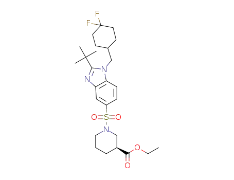ethyl (3S)-1-({2-tert-butyl-1-[(4,4-difluorocyclohexyl)methyl]-1H-benzimidazol-5-yl}sulfonyl)piperidine-3-carboxylate