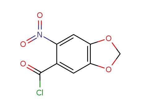 Molecular Structure of 50425-29-1 (1,3-Benzodioxole-5-carbonyl chloride, 6-nitro-)