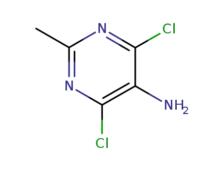 Molecular Structure of 39906-04-2 (5-Amino-4,6-dichloro-2-methylpyrimidine)