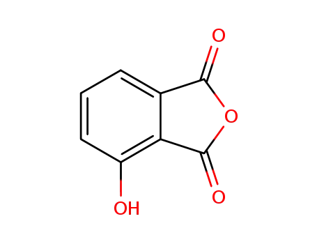 Molecular Structure of 37418-88-5 (1,3-Isobenzofurandione, 4-hydroxy-)