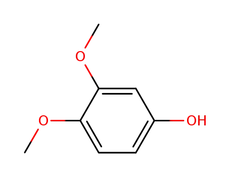 Molecular Structure of 2033-89-8 (3,4-Dimethoxyphenol)