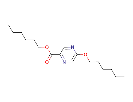 Molecular Structure of 668972-68-7 (Pyrazinecarboxylic acid, 5-(hexyloxy)-, hexyl ester)