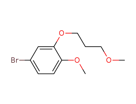 Molecular Structure of 173336-76-0 (4-Bromo-1-methoxy-2-(3-methoxy-propoxy)-benzene)