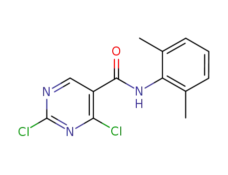 Molecular Structure of 835633-82-4 (5-Pyrimidinecarboxamide, 2,4-dichloro-N-(2,6-dimethylphenyl)-)