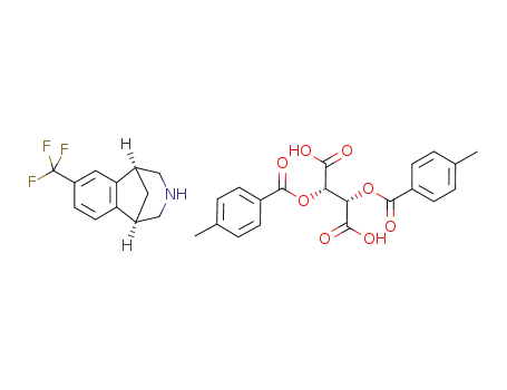 (1S,8R)-(+)-4-trifluoromethyl-10-azatricyclo[6.3.1.0(2,7)]dodeca-2(7),3,5-triene di-p-toluoyl-D-(-)-tartaric acid salt