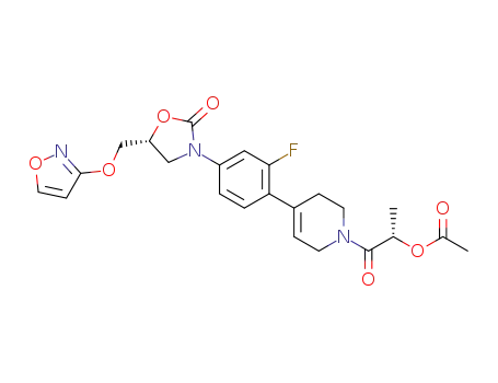 5(R)-Isoxazol-3-yloxymethyl-3-(4-(1-(2(S)-acetoxypropanoyl)-1,2,5,6-tetrahydropyrid-4-yl)-3-fluorophenyl)oxazolidin-2-one