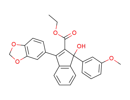 Ethyl (1RS)-1-Hydroxy-1-(3-methoxyphenyl)-3-(3,4-methylenedioxyphenyl)indene-2-carboxylate