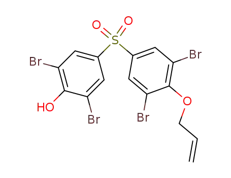 Molecular Structure of 122438-83-9 (Phenol, 2,6-dibromo-4-[[3,5-dibromo-4-(2-propenyloxy)phenyl]sulfonyl]-)