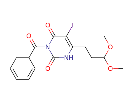 3-benzoyl-(3,3-dimethoxy-propyl)-5-iodo-1H-pyrimidine-2,4-dione