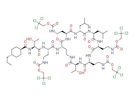 trans-4-propylcyclohexanecarbonyl-tetrakis(Nγ-trichloroethoxycarbonyl)colistin (2-10)
