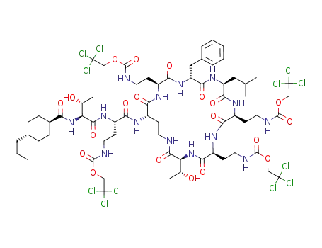 trans-4-propylcyclohexanecarbonyl-tetrakis(Nγ-trichloroethoxycarbonyl)polymyxin B (2-10)