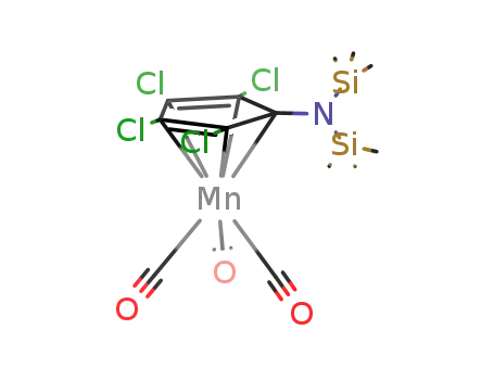 tricarbonyl(tetrachloro(N(SiMe3)2)cyclopentadienyl)manganese