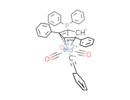 [η(5)-1-(diphenylphosphino)-2,4-diphenylcyclopentadienyl]tricarbonylmolybdenum(C*CPh)