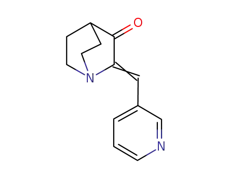 Molecular Structure of 273748-55-3 (1-Azabicyclo[2.2.2]octan-3-one, 2-(3-pyridinylmethylene)-)