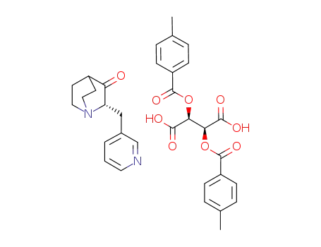(2S)-2-((3-pyridinyl)methyl)-1-azabicyclo[2.2.2]octan-3-one di-p-toluoyl-D-tartrate