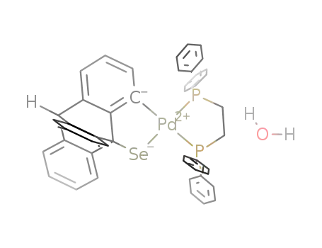 [Pd(η2-(C,Se)-Se(9-trypticyl)(-1H))(dppe)]*H2O