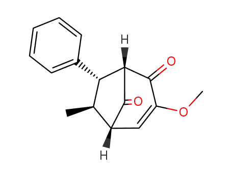 (1RS,5RS,6RS,7RS)-3-methoxy-6-methyl-7-phenylbicyclo[3.2.1]-oct-3-ene-2,8-dione