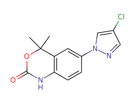 6-(4-chloro-1H-pyrazol-1-yl)-4,4-dimethyl-1H-benzo[d][1,3]oxazin-2(4H)-one