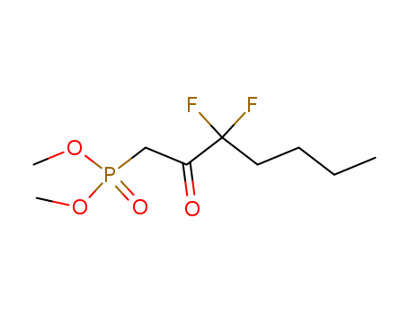 50889-46-8,Dimethyl (3,3-difluoro-2-oxoheptyl)phosphonate,Phosphonicacid, (3,3-difluoro-2-oxoheptyl)-, dimethyl ester (9CI);(3,3-Difluoro-2-oxoheptyl)phosphonic acid dimethyl ester;Dimethyl(2-oxo-3,3-difluoroheptyl)phosphonate;Dimethyl(3,3-difluoro-2-oxoheptyl)phosphonate;