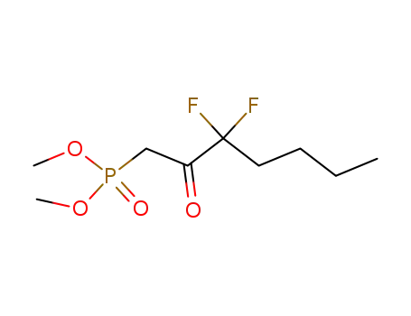 Molecular Structure of 50889-46-8 (Dimethyl (3,3-difluoro-2-oxoheptyl)phosphonate)