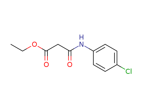 15386-84-2,Propanoic acid,3-[(4-chlorophenyl)amino]-3-oxo-, ethyl ester,Malonanilicacid, 4'-chloro-, ethyl ester (7CI); Malonanilic acid, 4'-chloro-, ethyl ester(8CI); Ethyl 3-[(4-chlorophenyl)amino]-3-oxopropanoate