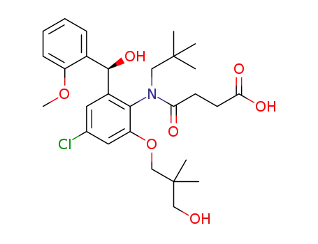 4-[(4-chloro-2-(3-hydroxy-2,2-dimethylpropoxy)-6-[(S)-hydroxy(2-methoxyphenyl)methyl]phenyl)(2,2-dimethylpropyl)amino]-4-oxobutanoic acid