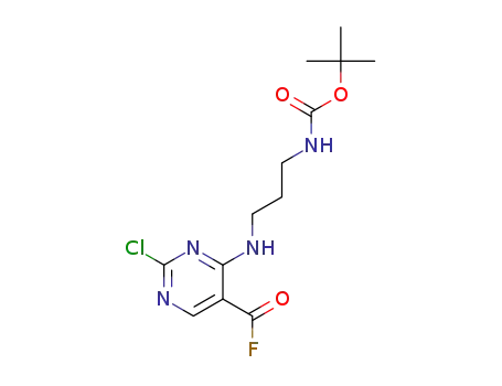 tert-Butyl [3-(2-chloro-5-fluorocarbonylpyrimidin-4-ylamino)propyl]-carbamate