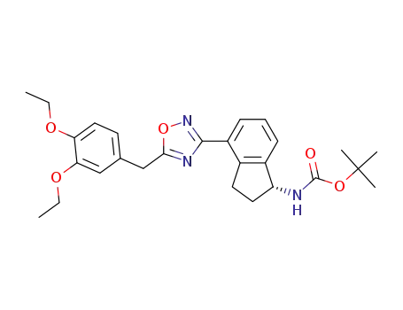 (R)-tert-butyl 4-(5-(3,4-diethoxybenzyl)-1,2,4-oxadiazol-3-yl)-2,3-dihydro-1H-inden-1-ylcarbamate
